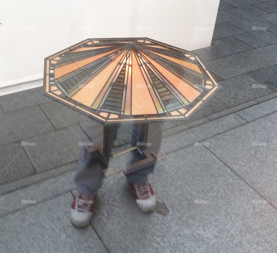 strange reflection in Tokyo