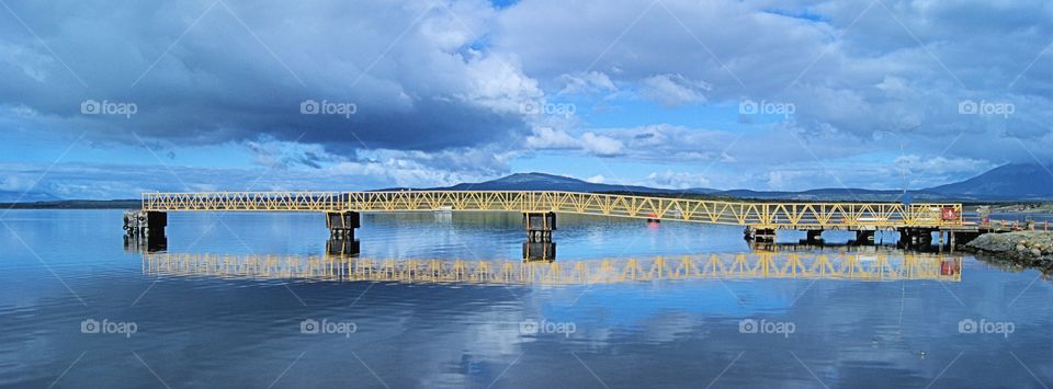 Clouds reflecting in sea