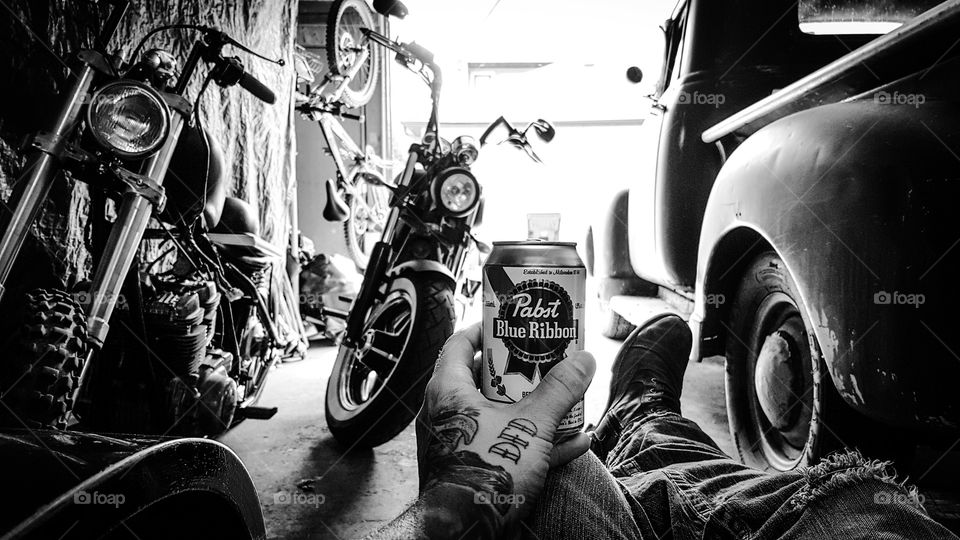 motorcycles, tattoos, classic trucks and PBR beer