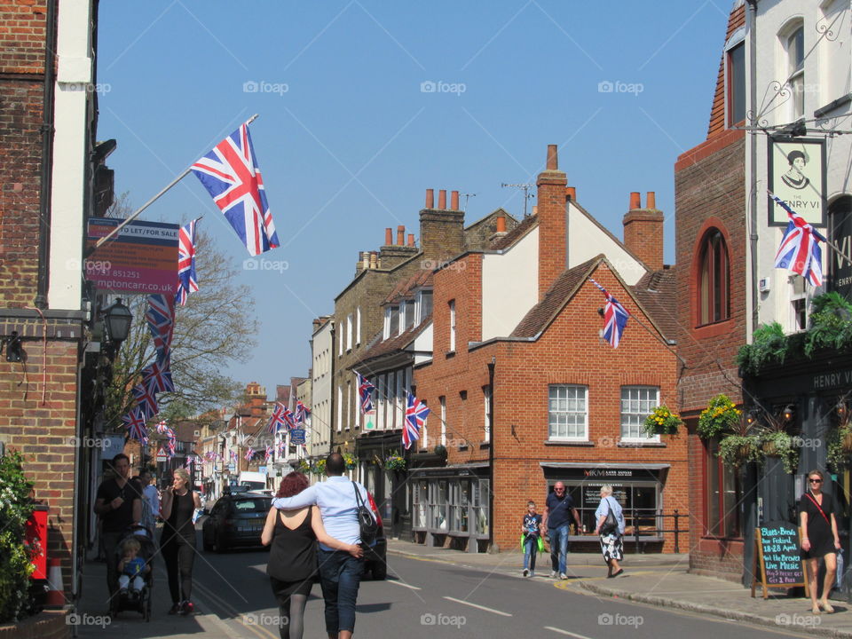 Historic town of Eton. The beautiful town where the two princes went to college William and Harry