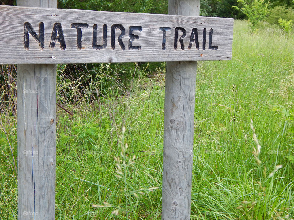 Nature Trail Sign. Nature Trail Sign