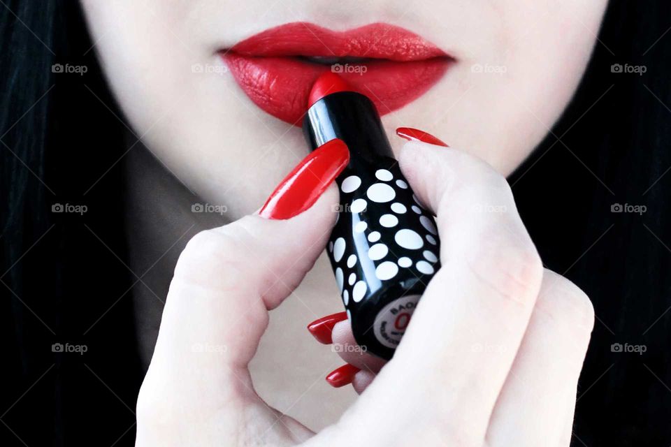 Red lipstick