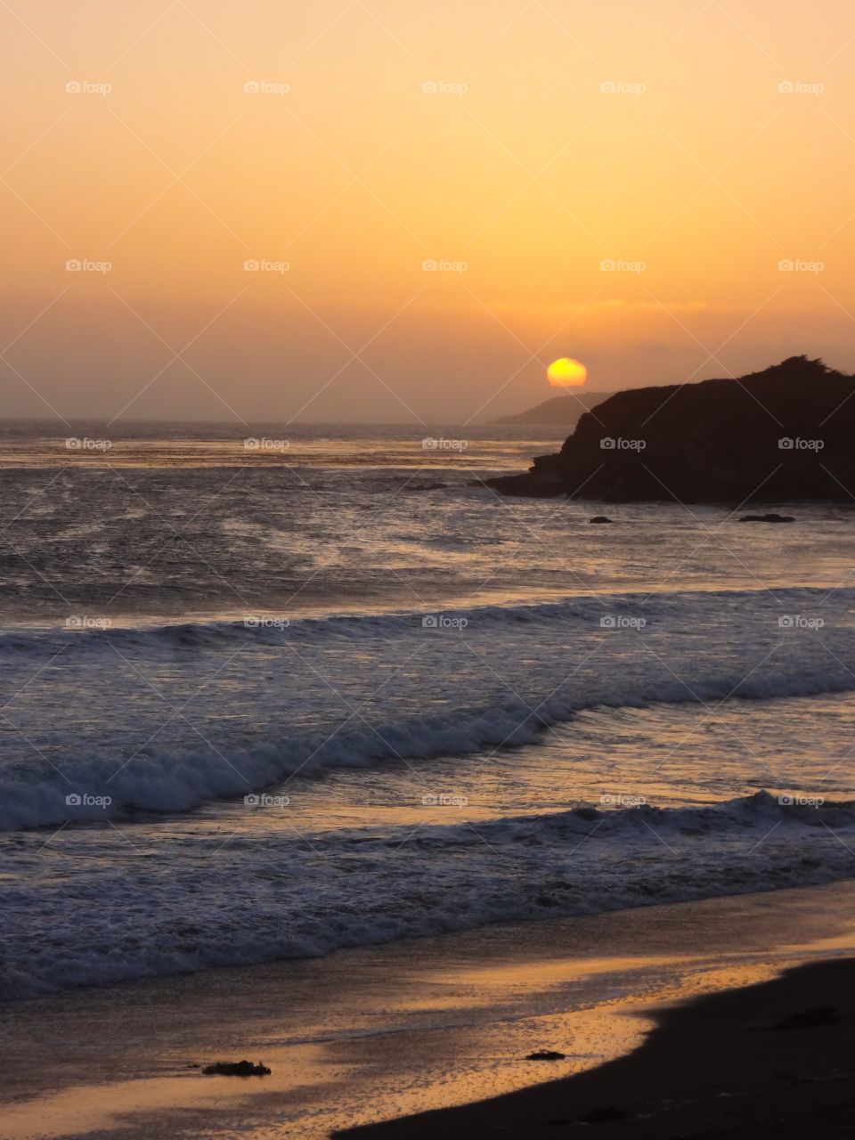 View of sea during sunset