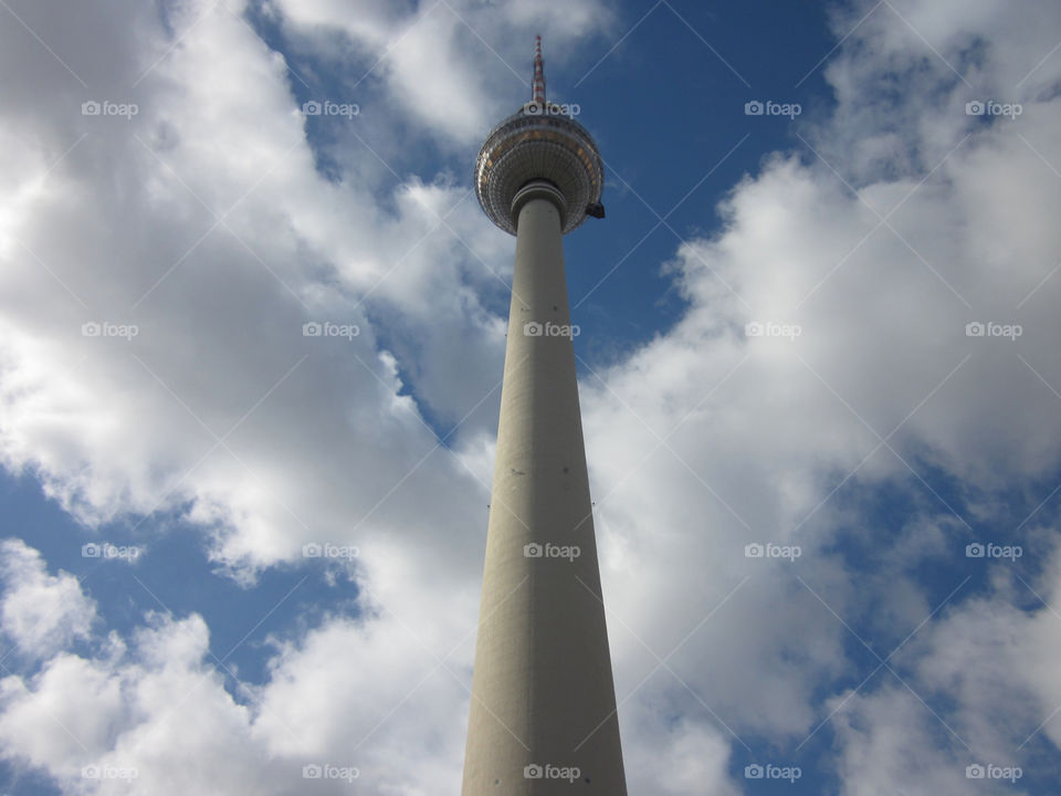 sky clouds berlin tvtower by fie_r_w