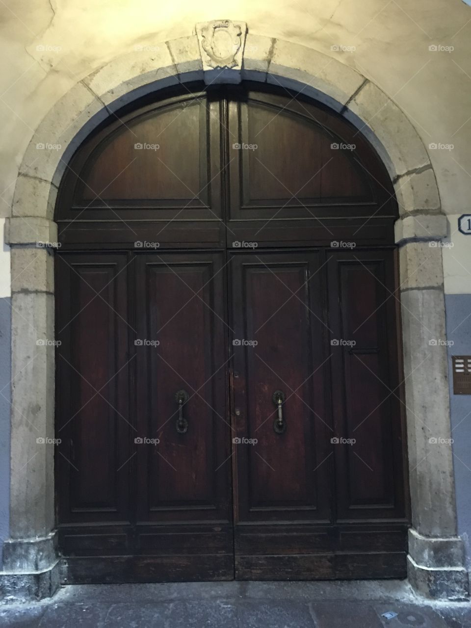 Wooden door view, Padova