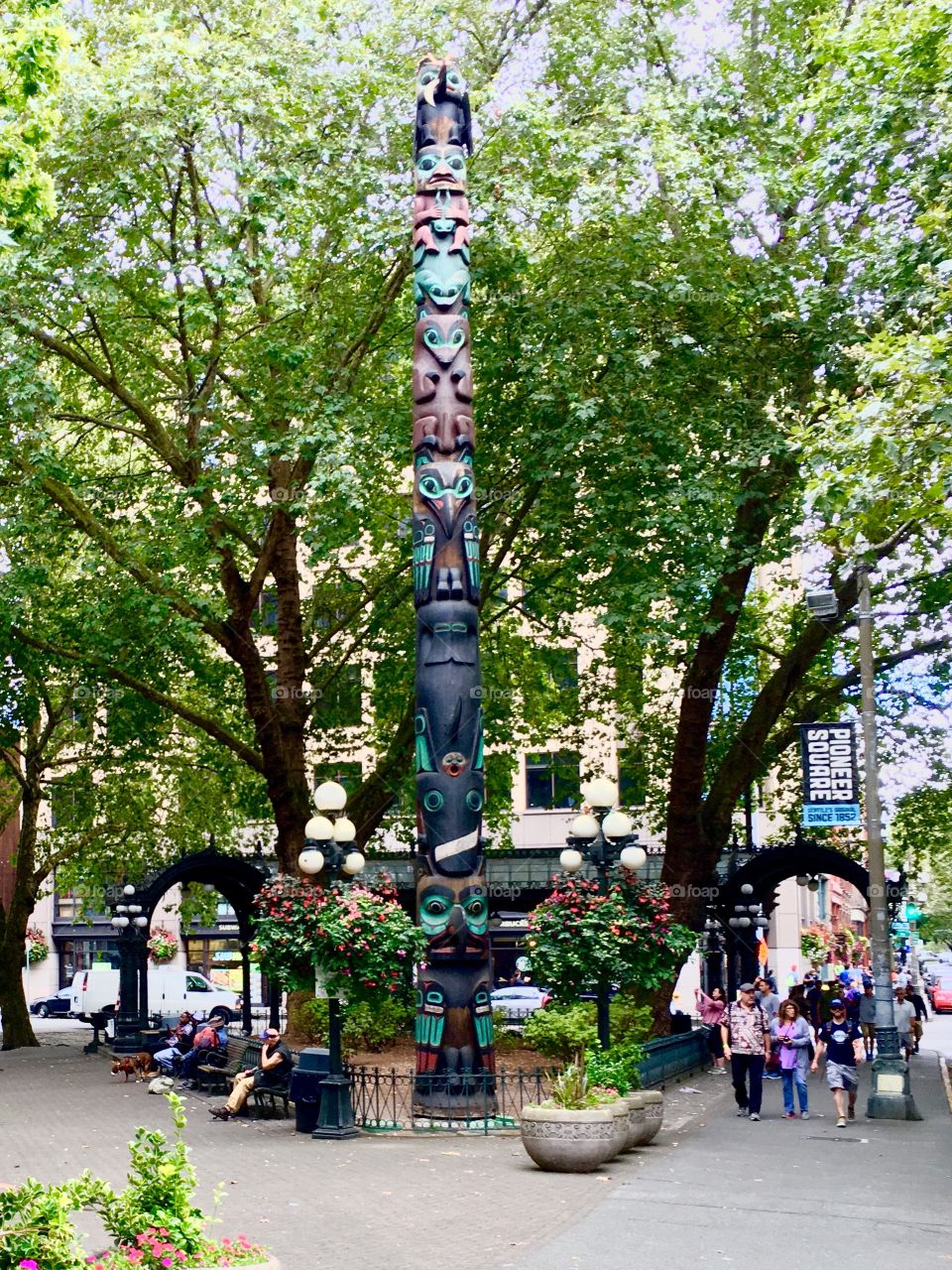 Totem in Pioneer Square, Seattle