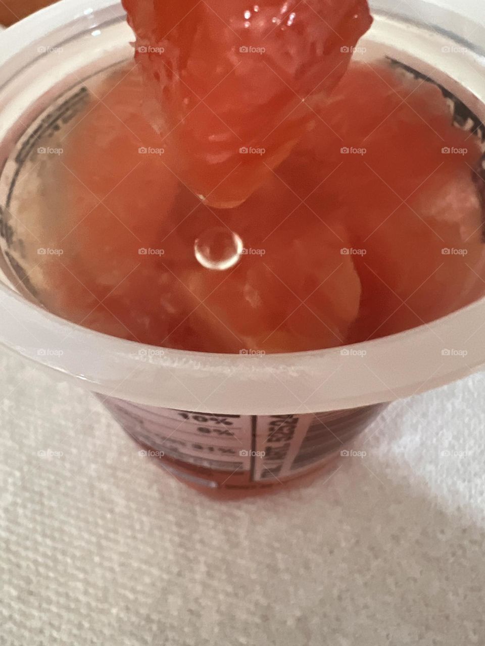 Grapefruit snack in grapefruit juice 