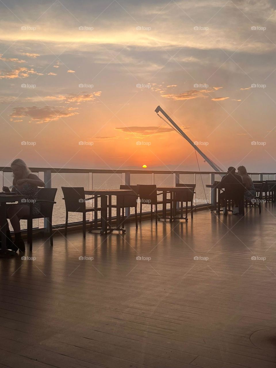 evening meal on the cruise