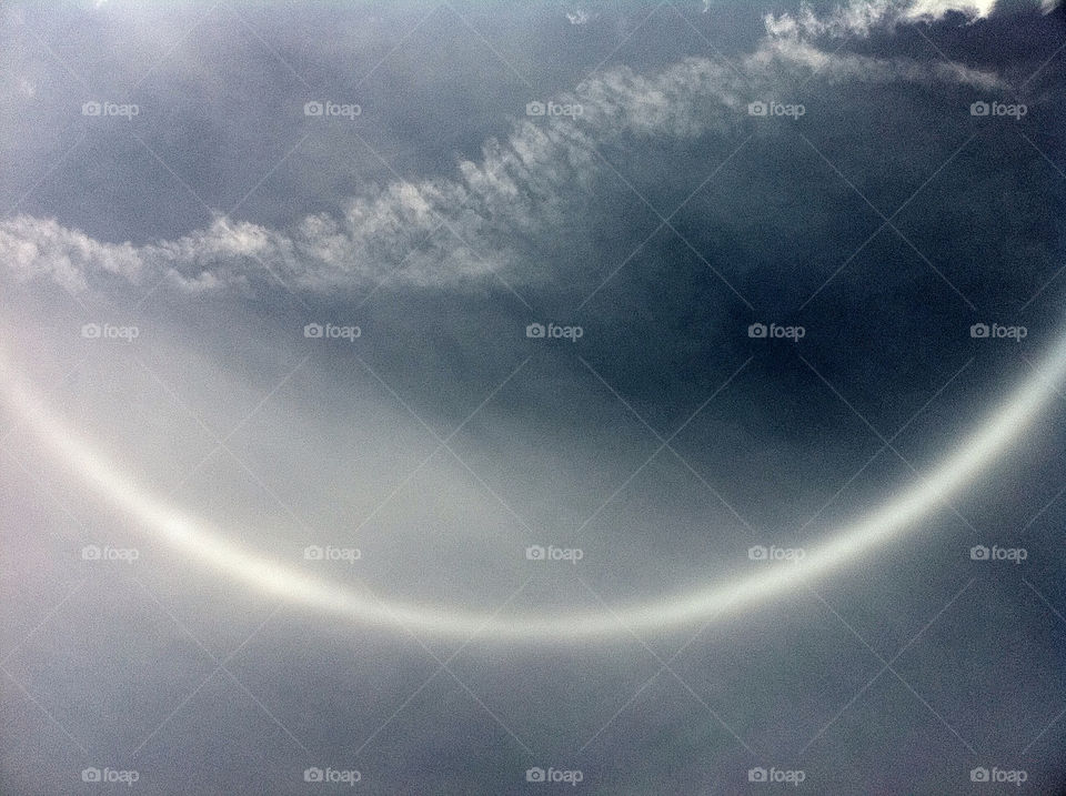 Circle halo in the sky