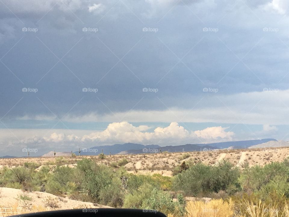 Storm coming over the mountains
