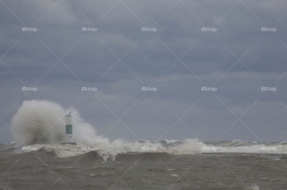 lake michigan fall gale winds grand haven mi by camcrazy