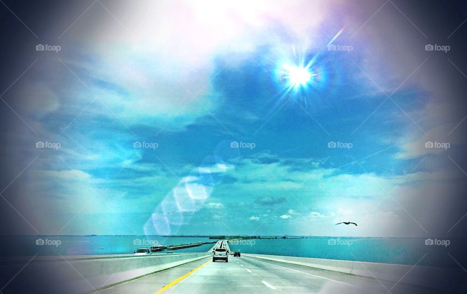 Traveling over water. Traveling over water