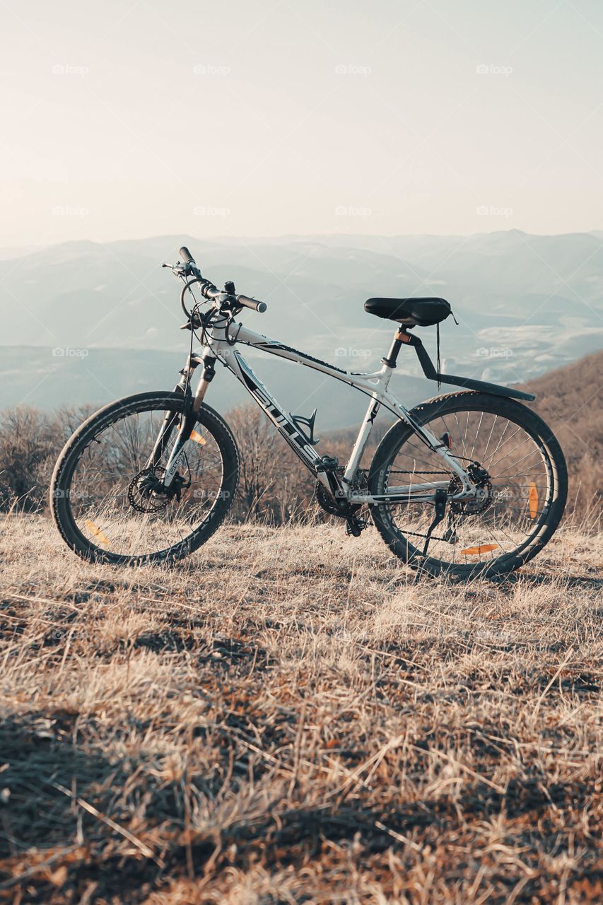 Bicycle Standing Uphill