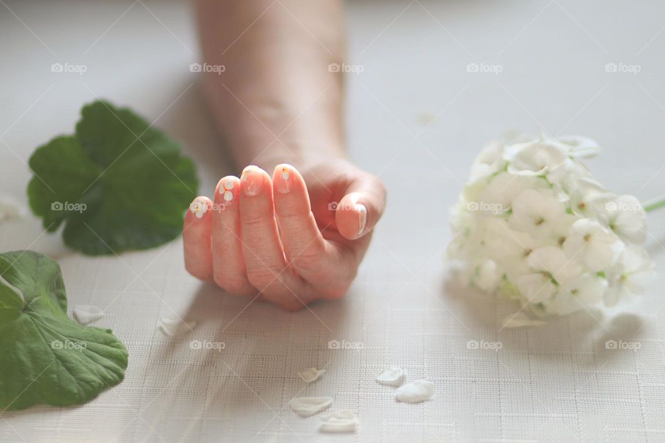 Woman's hands with beautiful manicure