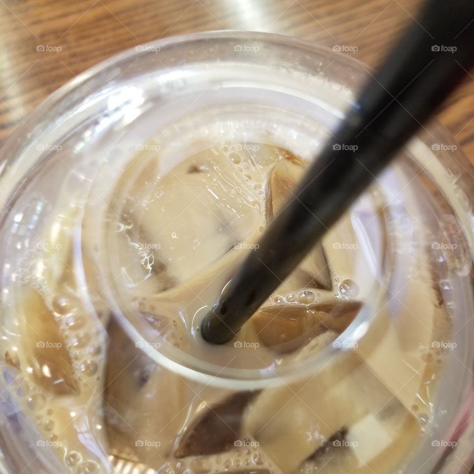iced coffee circle