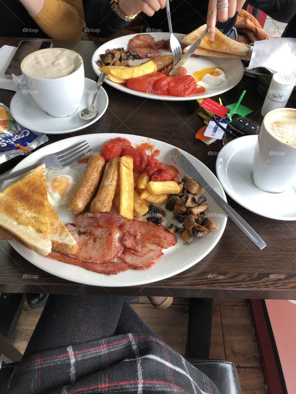 Out for a cooked breakfast and cappuccino 