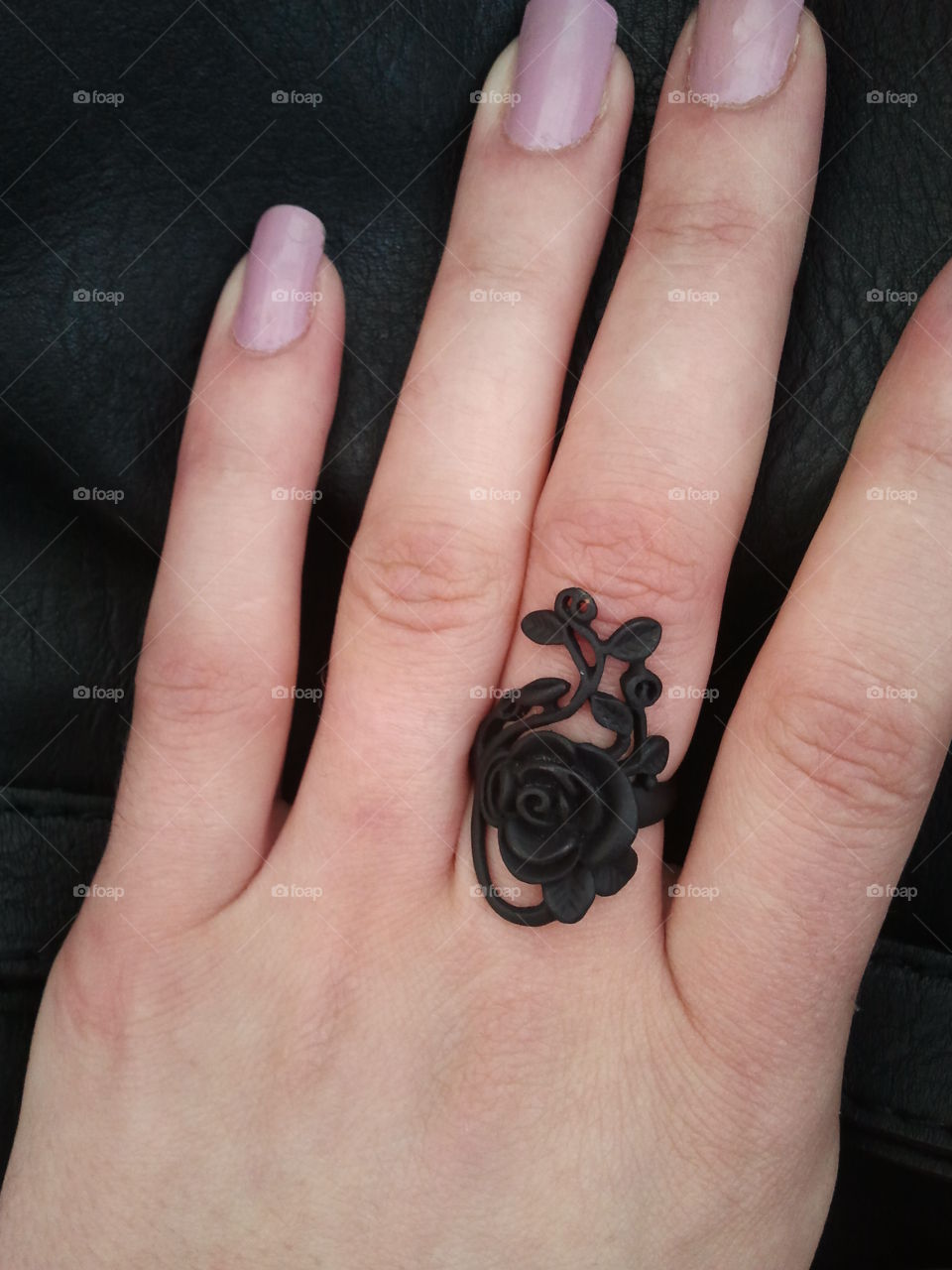 gothic ring. black ring