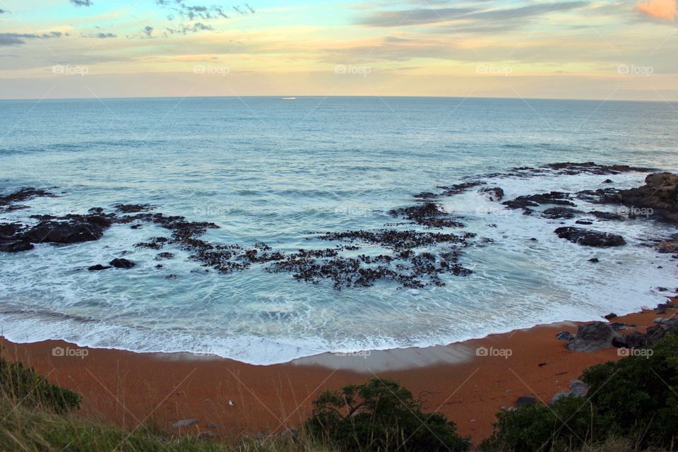 Waves on shore 