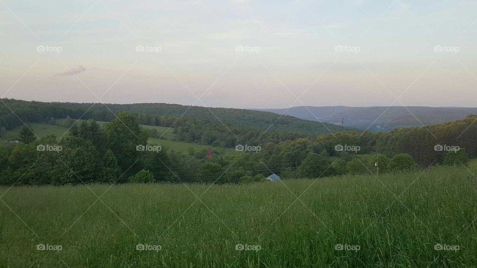 on top of a hill in Bainbridge NY