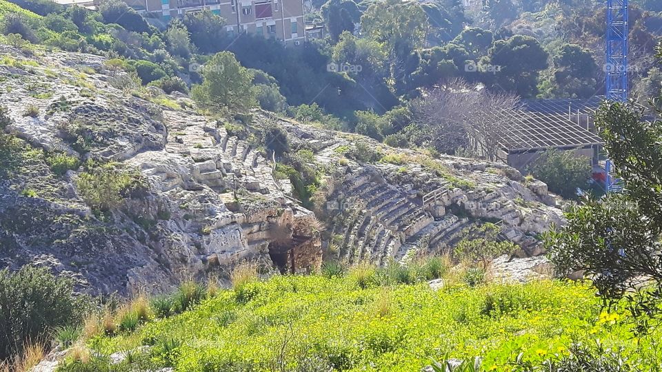 Roman amphitheatre in Cagliari, Sardinia