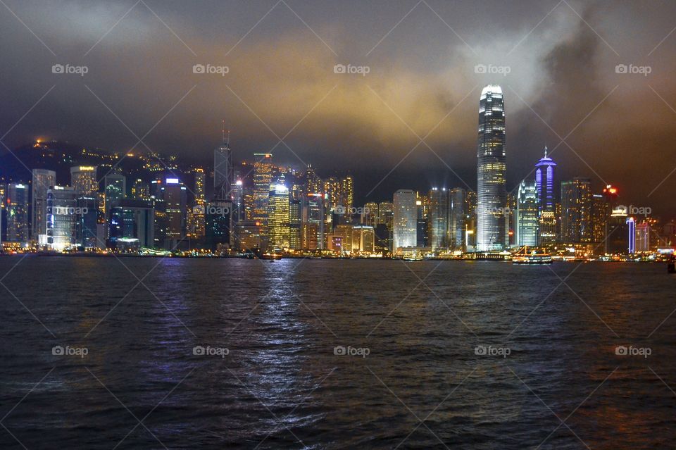 HK night sky