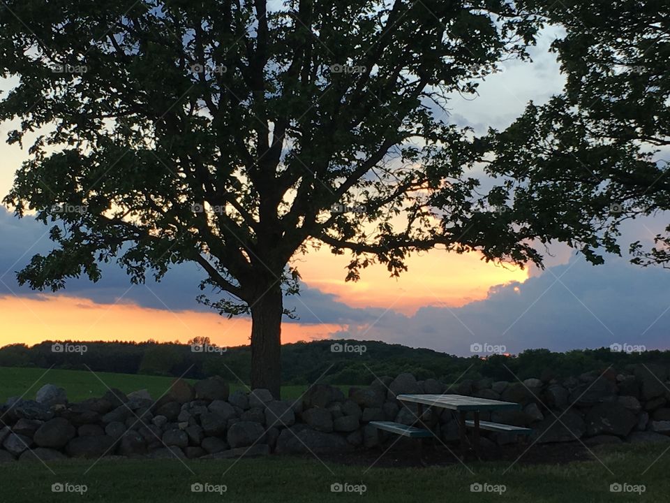 Sunset at Pope Farm after a storm
