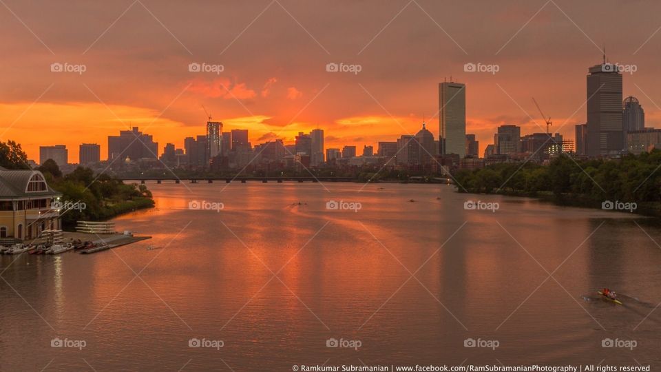 Sunrise over Boston 