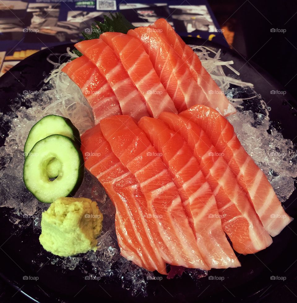 Sushi Japanese Restaurant. Salmon Fillets