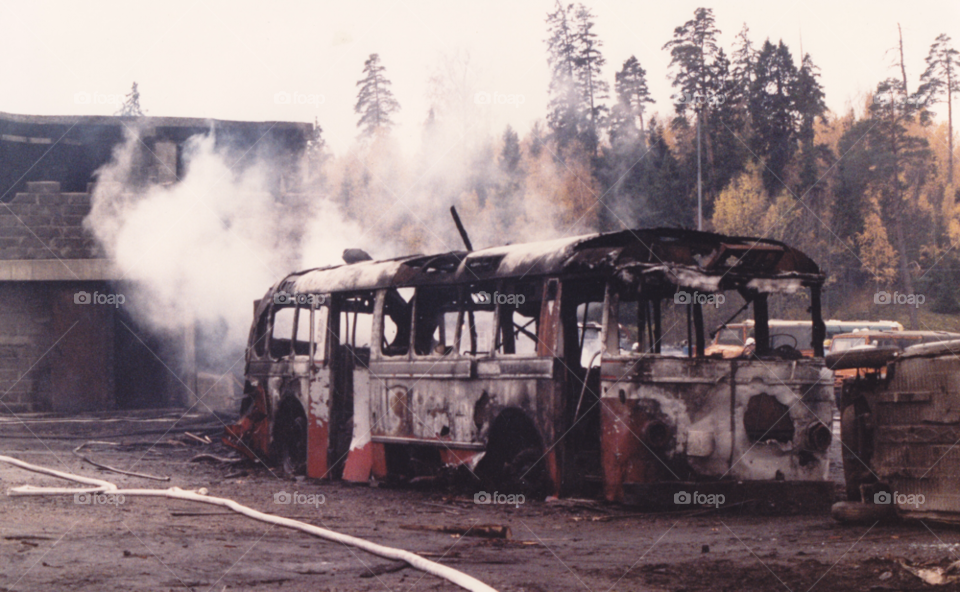 bus fire rescue wreck by MagnusPm