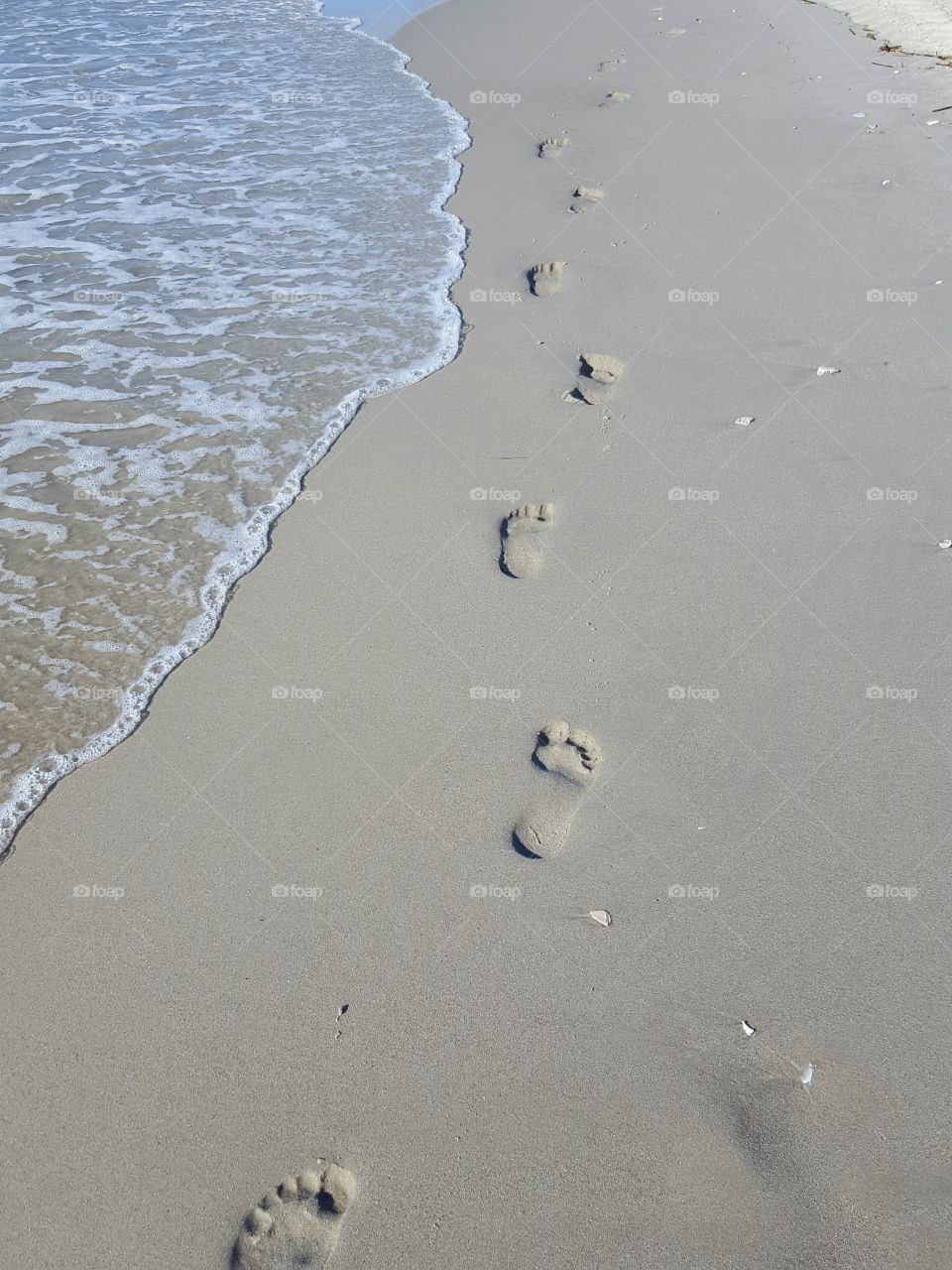 footprints in the sand