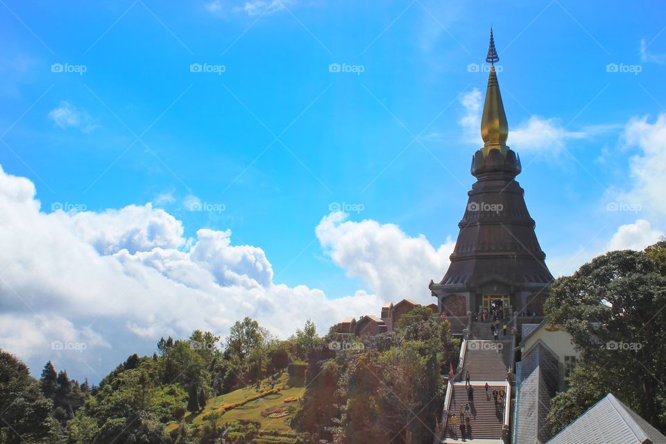 Pagoda at Doi Inthanon, Chiang Mai, Thailand.