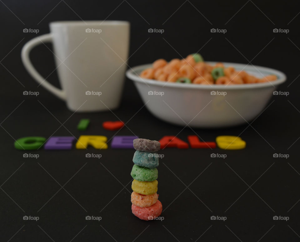 Morning breakfast
Beautiful colours cereals with a glass of milk and cereals bowl