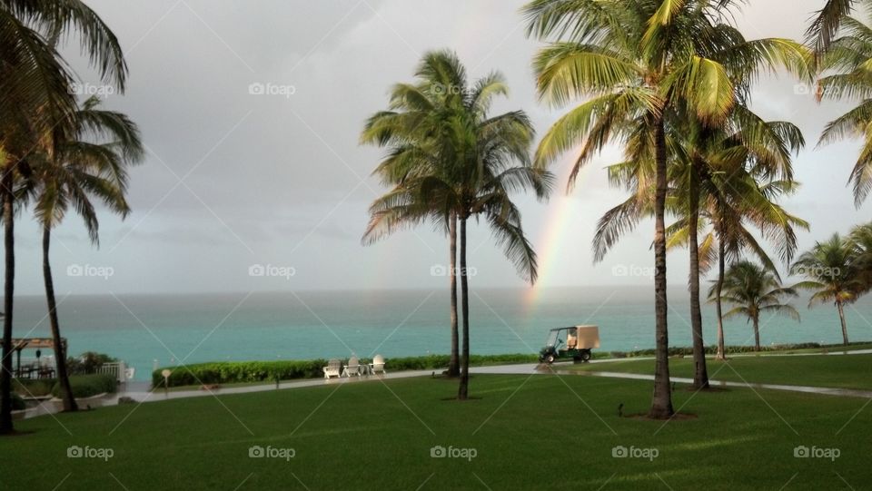 Double rainbow. Nassau, Bahamas