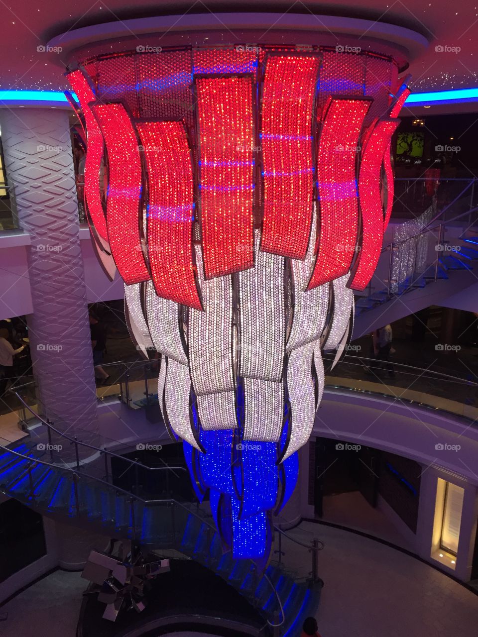 Red white and blue on the Norwegian Escape 