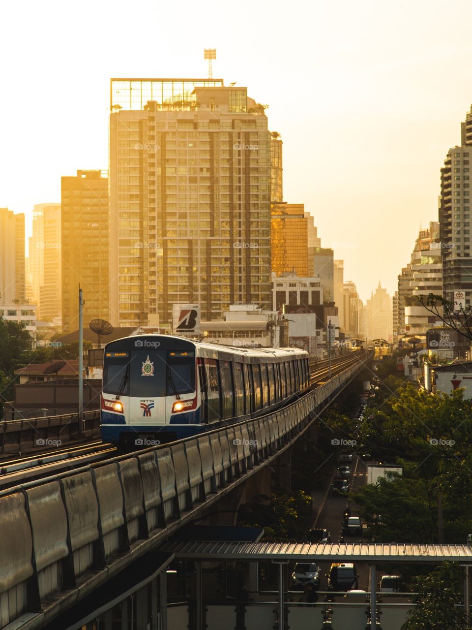 The golden hour over Bangkok