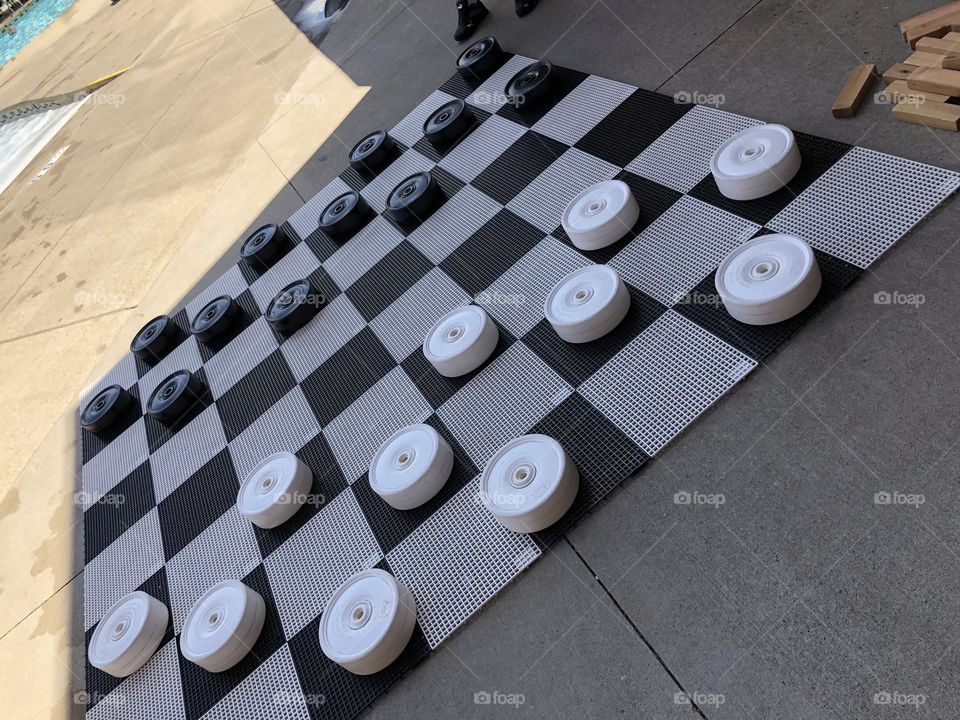 Game on, competitive checker game