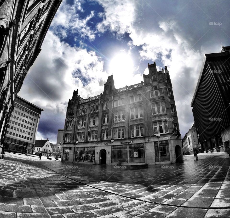 After the rain. Bergen town 