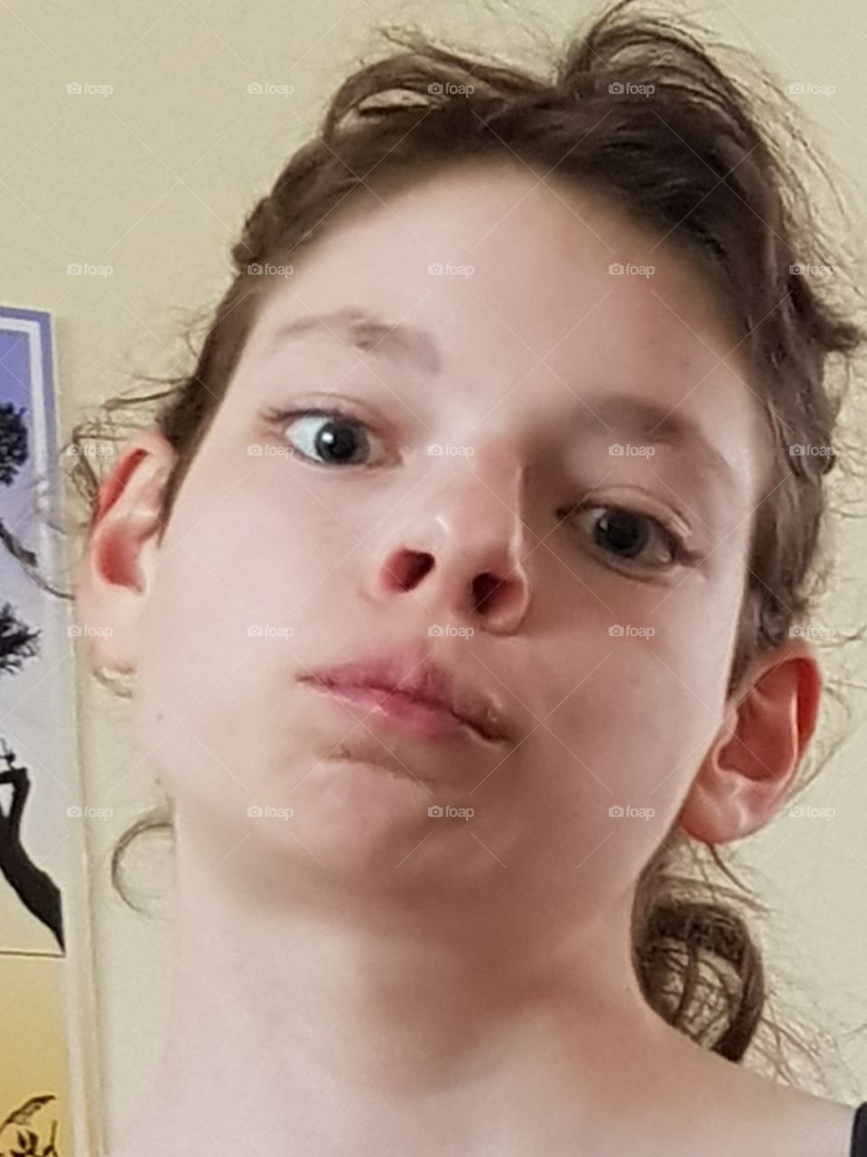 portrait of a girl without filter