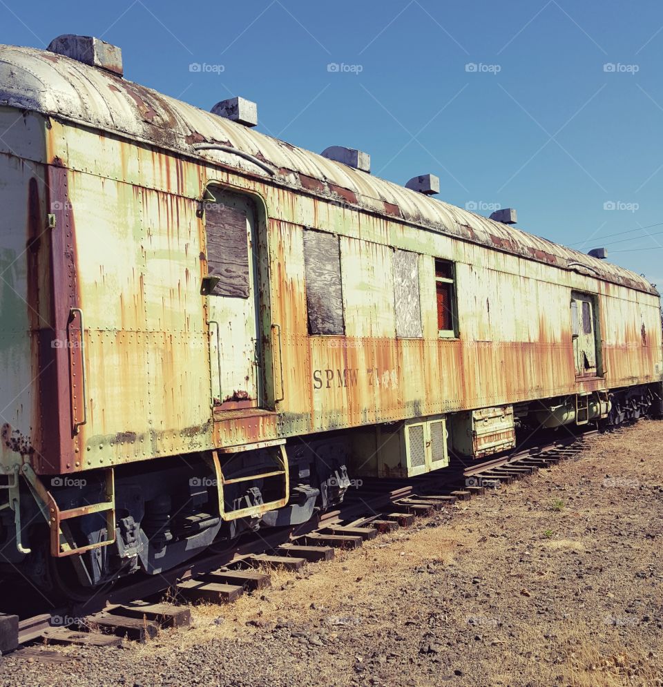 Abandoned Railroad Crew Car