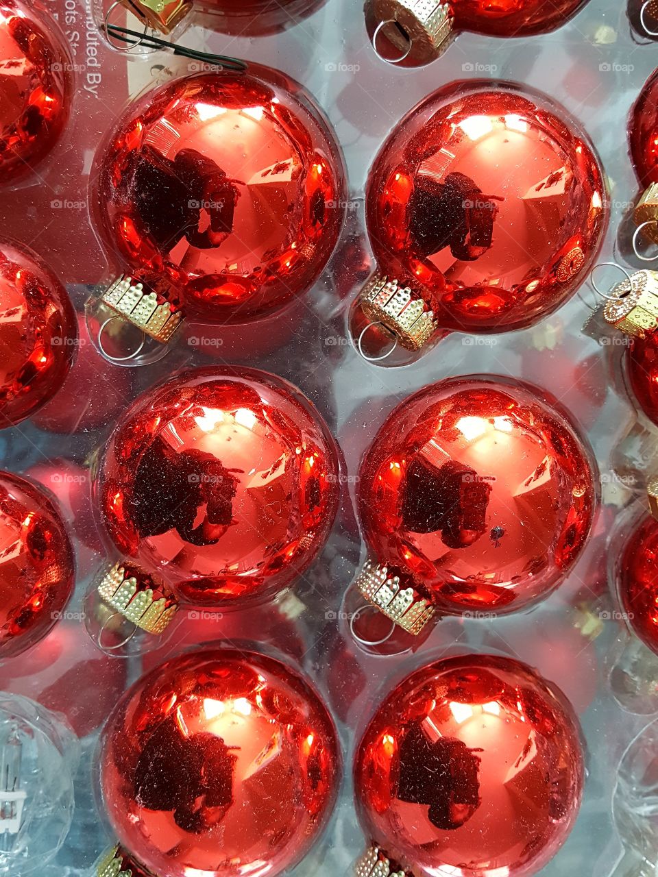Red Christmas glass balls