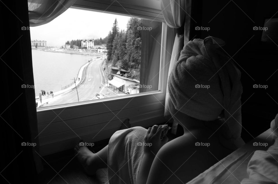 View of the Window in the Dolomites