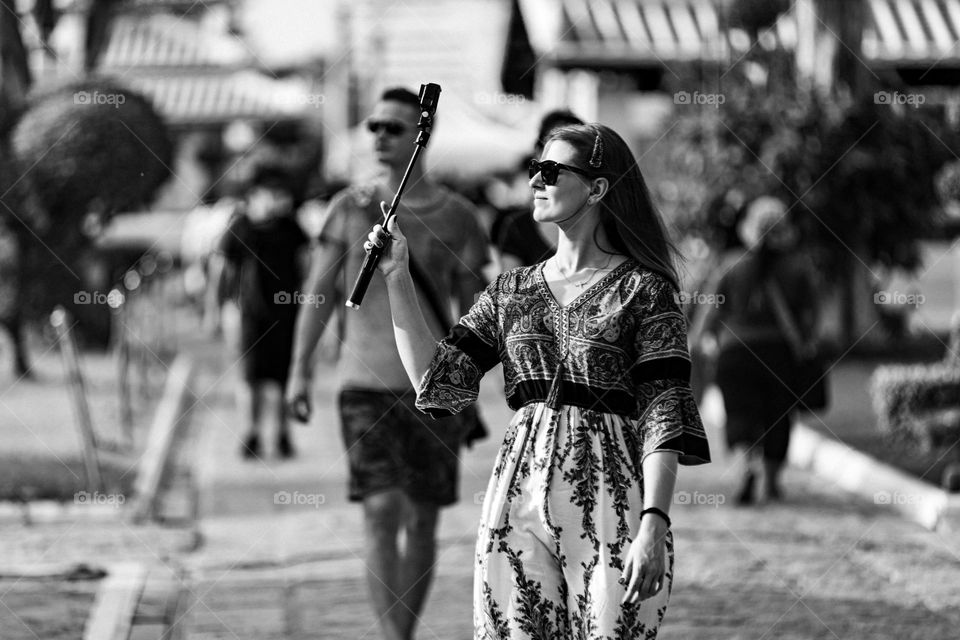 Tourists at Wat Arun temple Bangkok