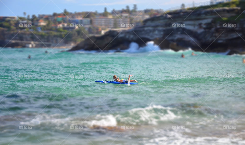 A bodyboarder in Sydney