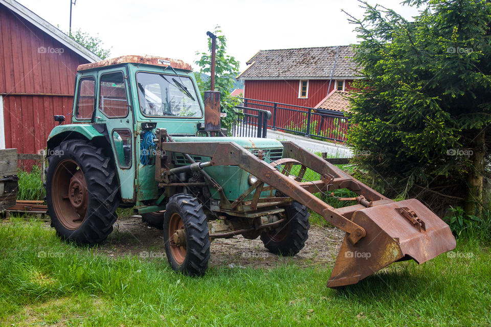 Old tractor. 