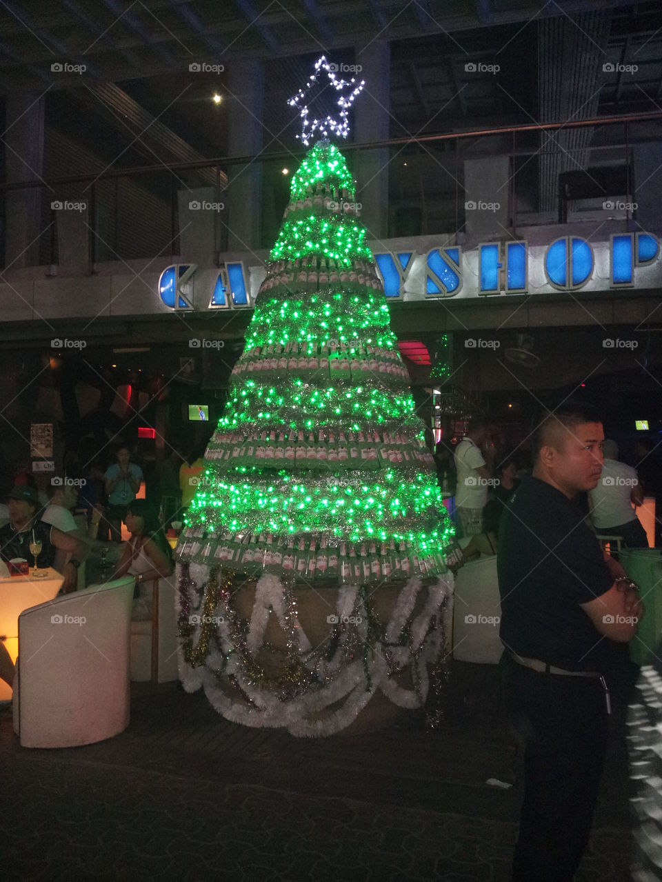 Christmas bottle tree