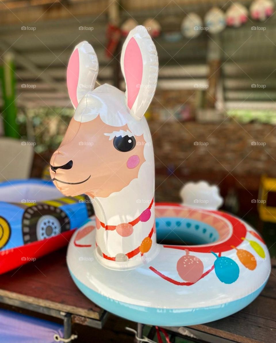 rubber ring in the shape of a llama