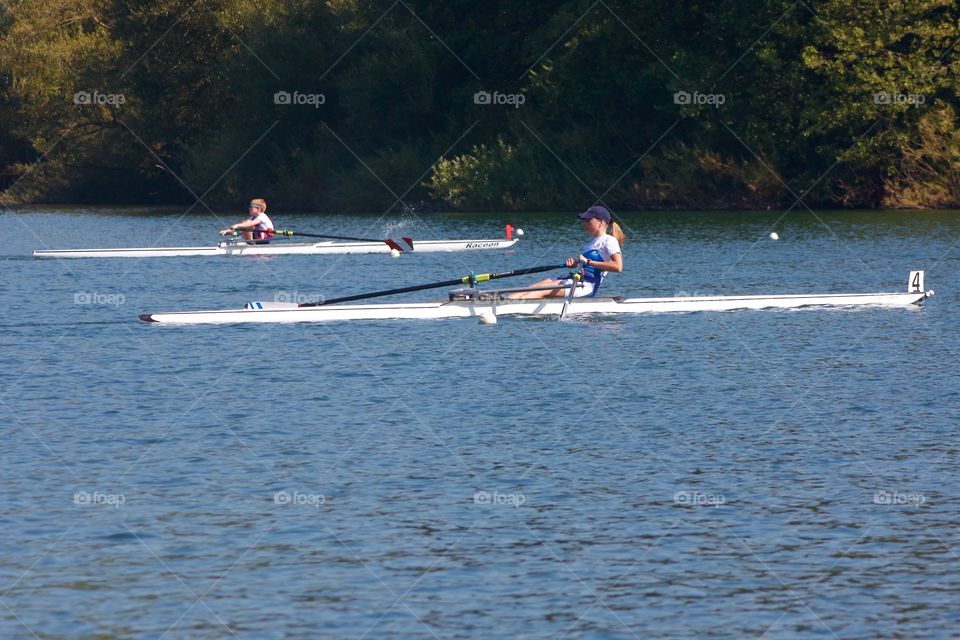 Rowing Competition In Sursee,Luzern