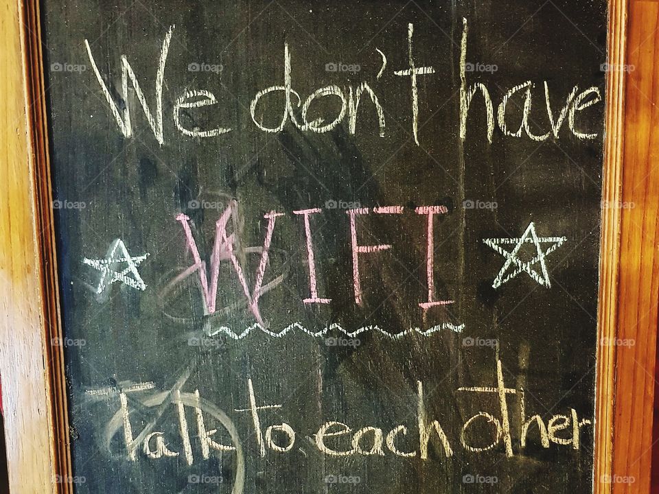 Chalk messsge on blackboard