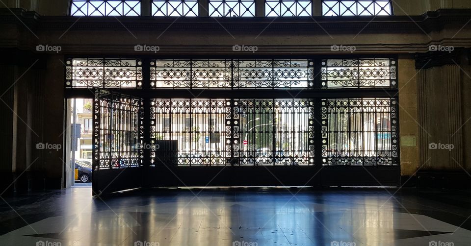 Barcelona railway station doors