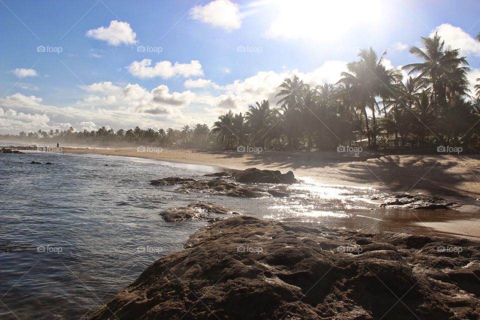bahia beach. i traveled to bahia, brazil in the summer of 2014 and took this photo from on the rocks in the ocean when the tide was low